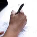 hand writing envelope address